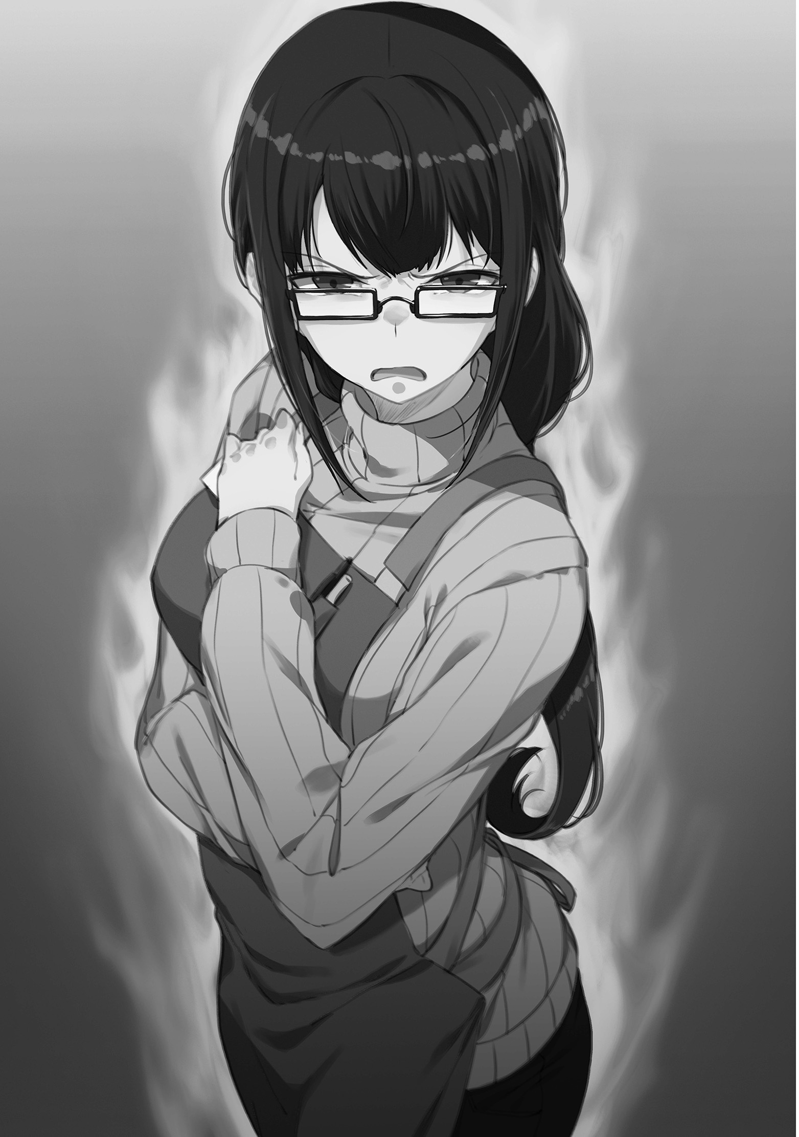 40hara Megane Monochrome Sweater 568716 Yandere 0045